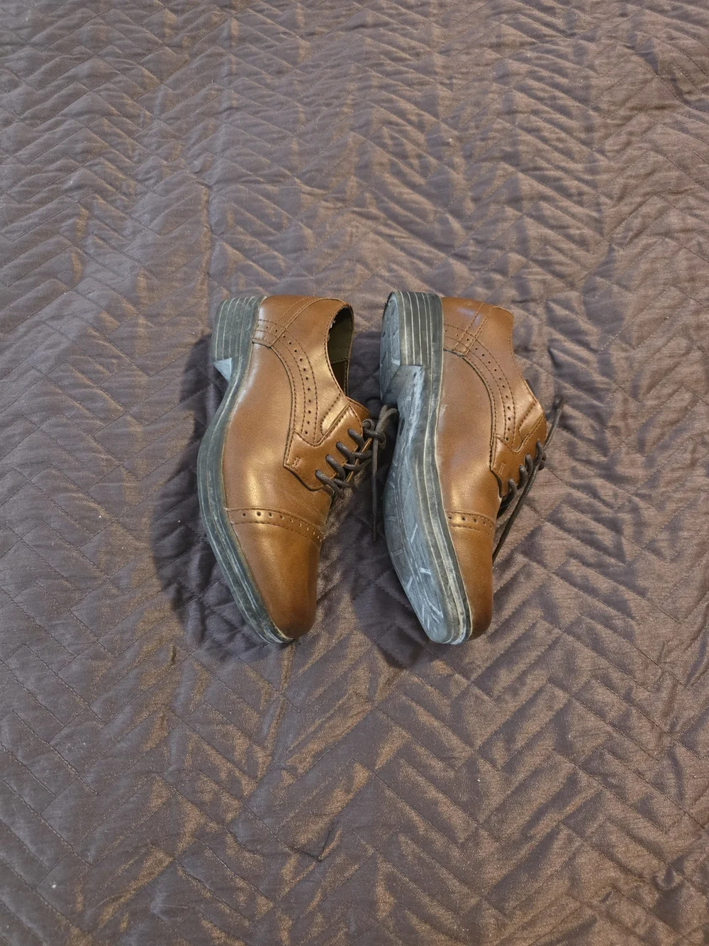 Stafford Brown Kids Dress Oxford Shoes